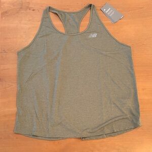 New Balance Women's Olive Tank Top Razor Back XL New Workout